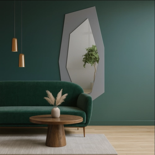Dekoracyjne lustro na grafitowym antisolu - RADIANT